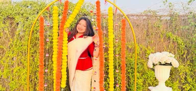 In Bengali new year celebration. 