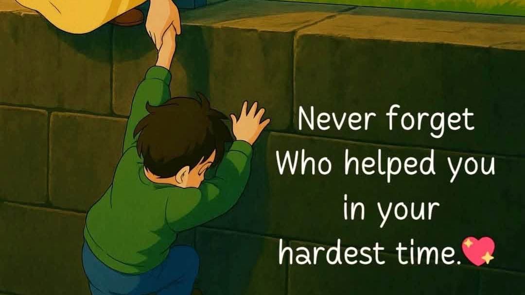 Never give up and never forget the people who helped you in hard times
